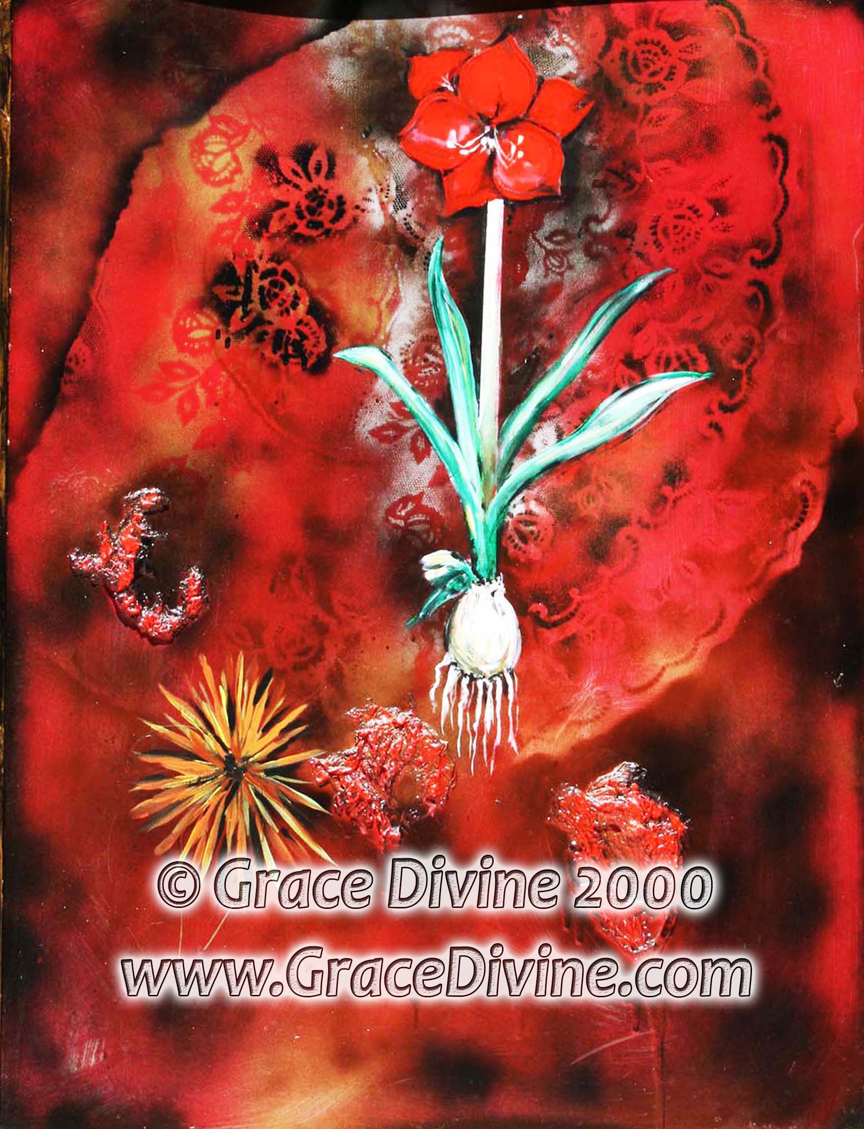 surreal flower paintings, surrealism, flowers,  floral decor, grace divine